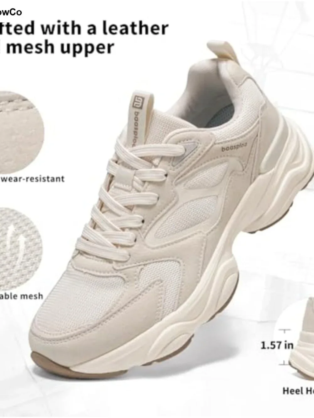 Chunky Platform Fashion Sneakers for Women Casual Walking Gym Shoes
